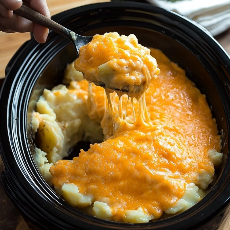 Slow Cooker Cheesy Potatoes: Ultimate Comfort Food - recipe image