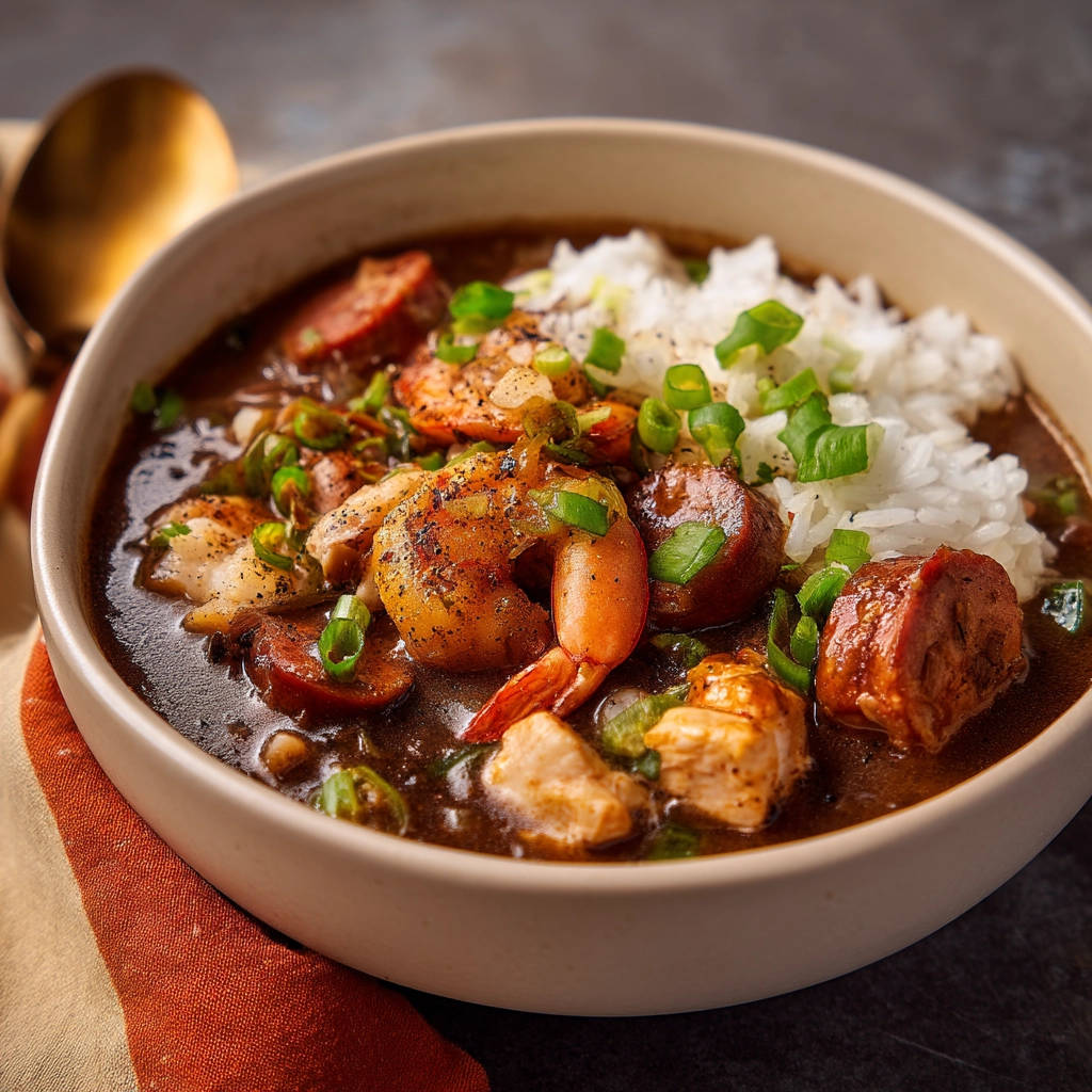 Classic Seafood Gumbo: Rich Louisiana Flavor! - recipe image