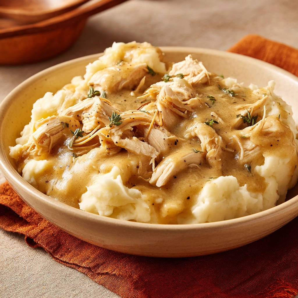 Creamy Chicken and Gravy: Lumpy Gravy Be Gone! - recipe image