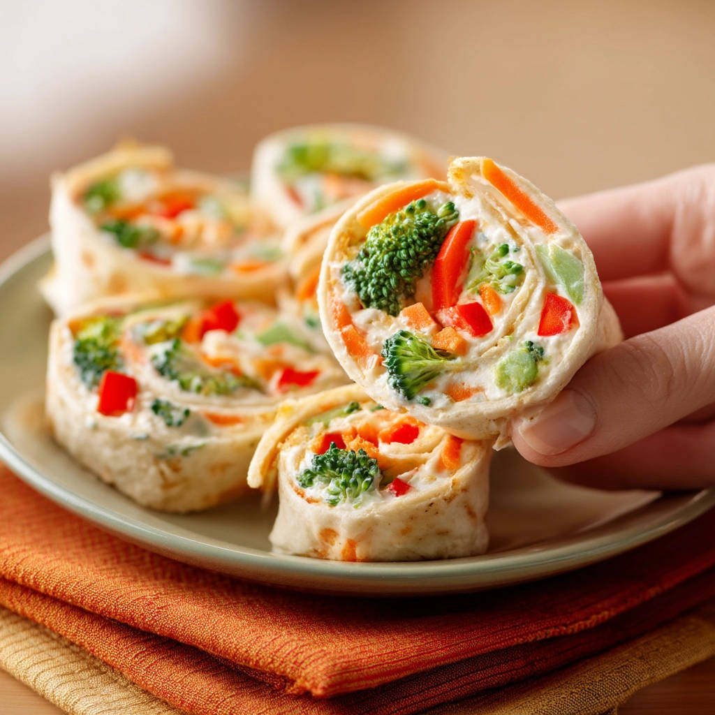 Creamy Veggie Pinwheels: Perfect Slices! - recipe image
