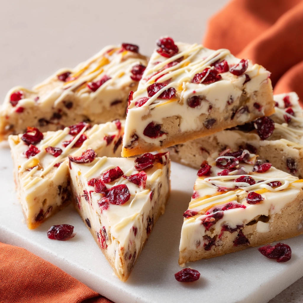 White Chocolate Cranberry Bliss Bars: Chewy Perfection - recipe image