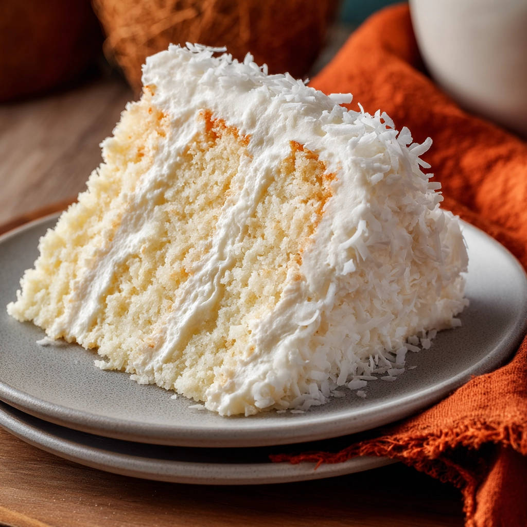 Classic Coconut Cake: No Dry Cake! - recipe image
