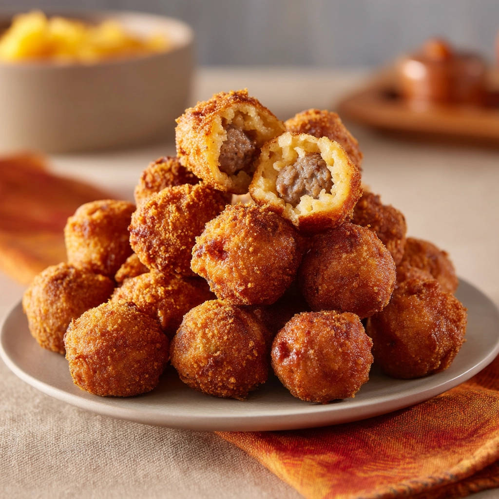 Classic Mini Corn Dog Bites: Crispy, Not Greasy! - recipe image