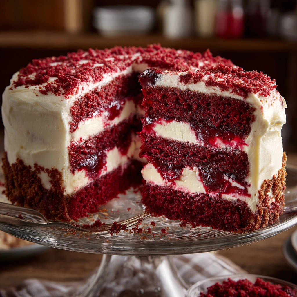 Classic Red Velvet Cake (Never Dry!) - recipe image