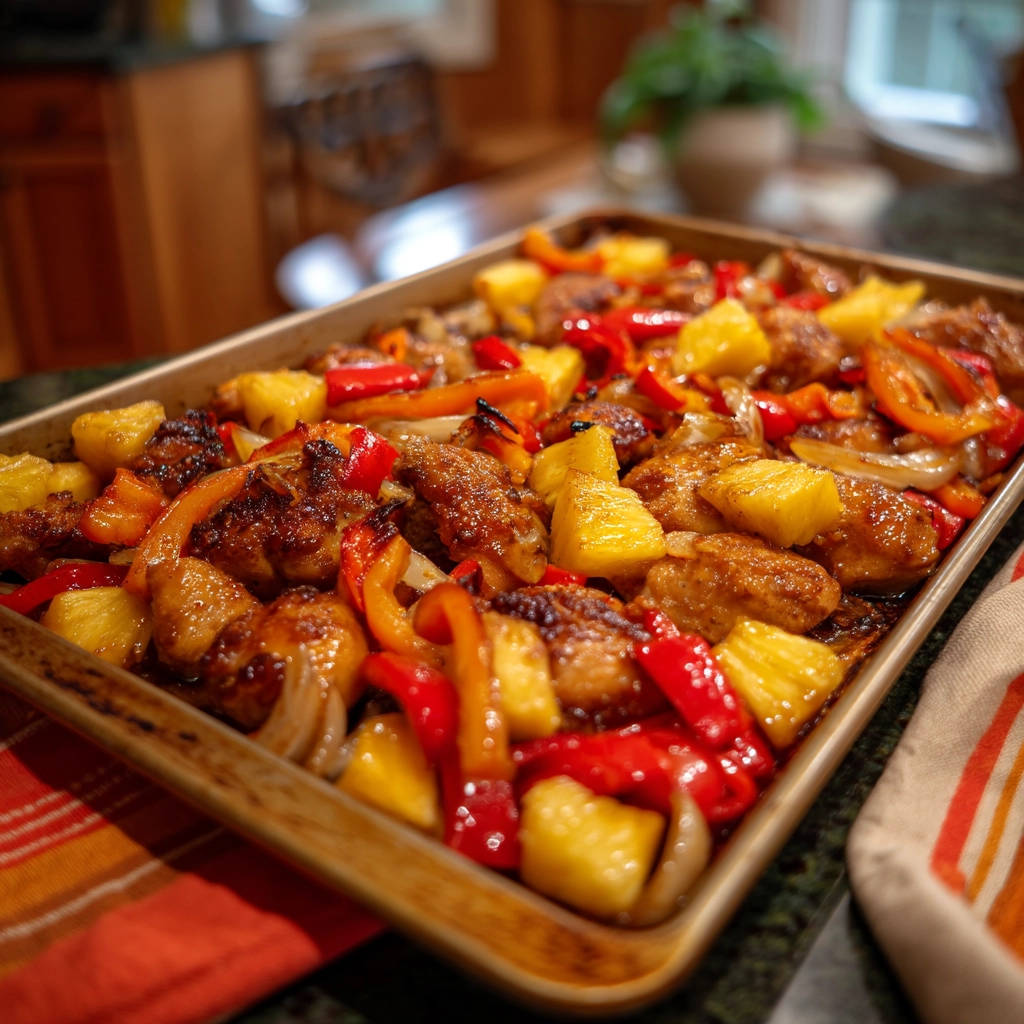 Easy Sheet Pan Chicken and Pineapple: Your Juicy Dinner Secret - recipe image