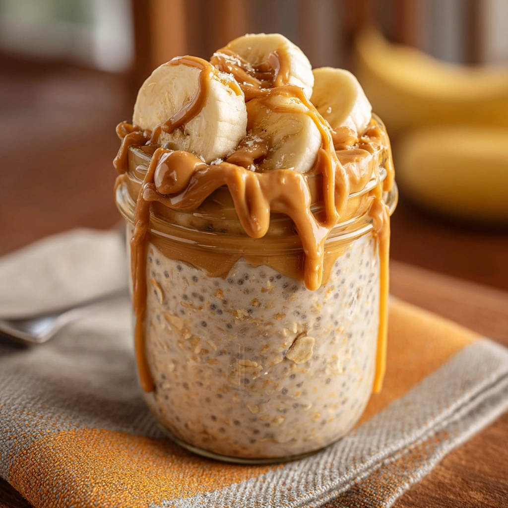 Peanut Butter Banana Overnight Oats: Easy & Thick - recipe image