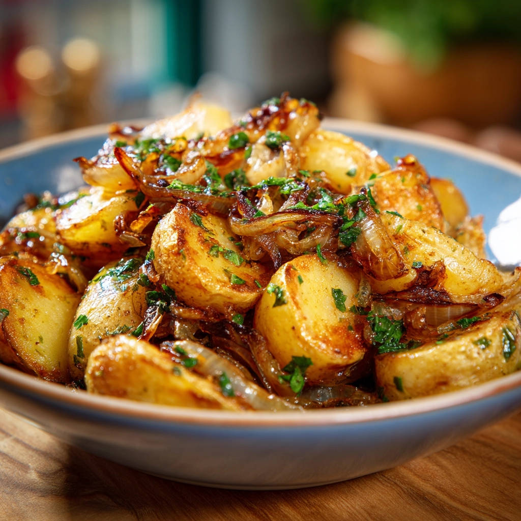 Perfectly Crispy Skillet Potatoes and Onions - recipe image