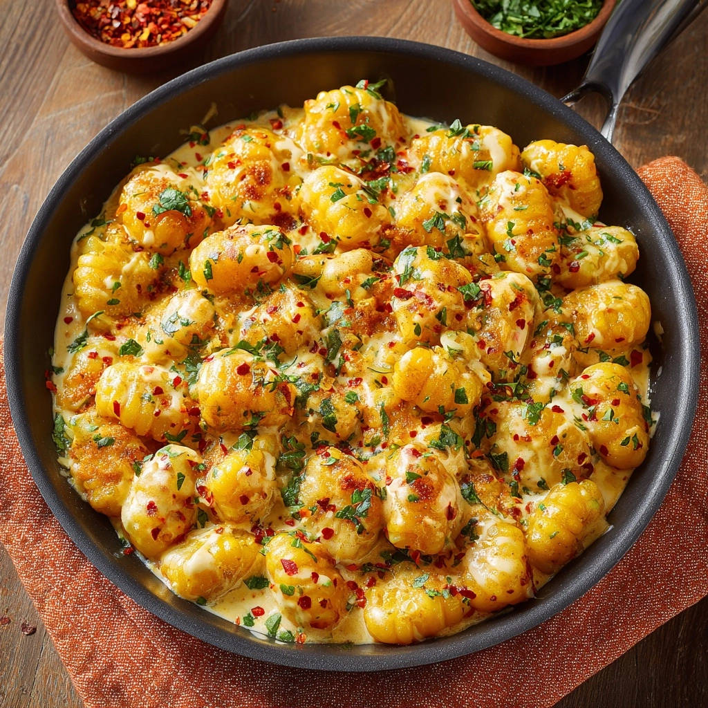 Easy Creamy Pan-Seared Gnocchi Recipe - recipe image