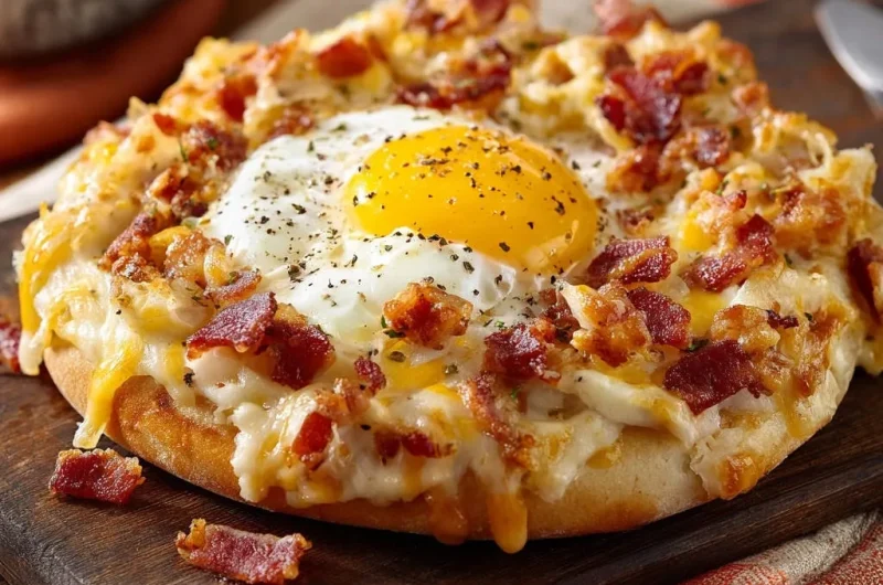 Cheesy Bacon Egg Flatbread