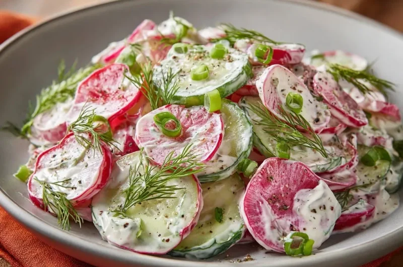 Creamy Radish Cucumber Salad