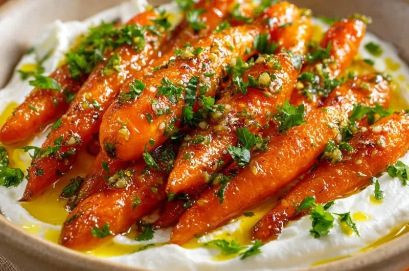 Glazed Carrots with Creamy Yogurt