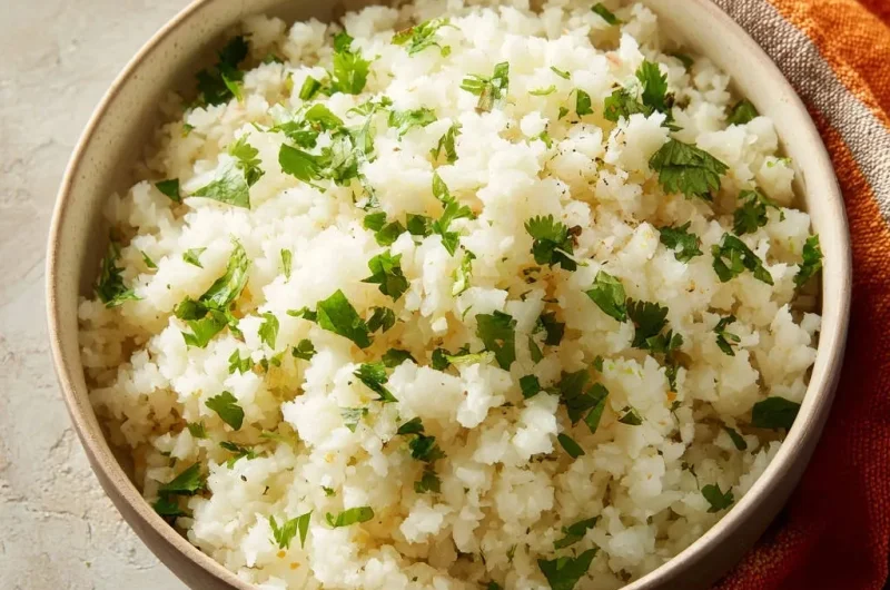 Perfect Fluffy Cilantro Lime Cauliflower Rice