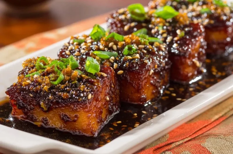 Sticky Glazed Tofu Bites