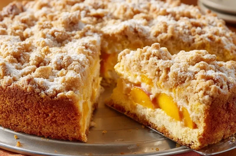 Summer Peach Crumb Cake