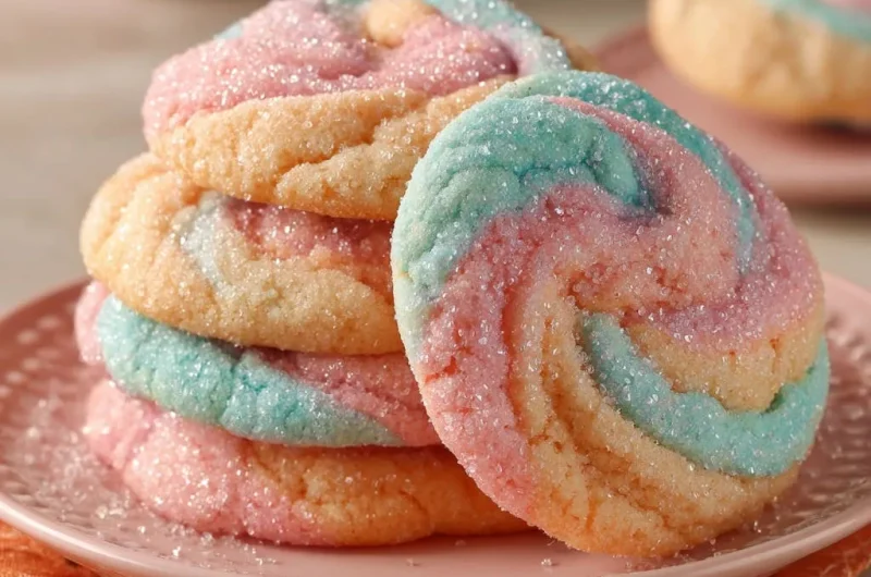Swirled Rainbow Sugar Cookies