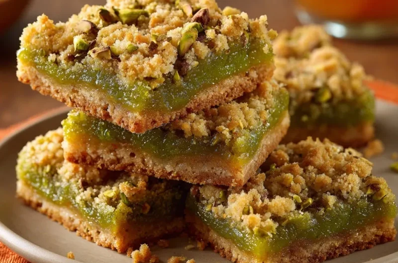 Vibrant Pistachio Lime Bars