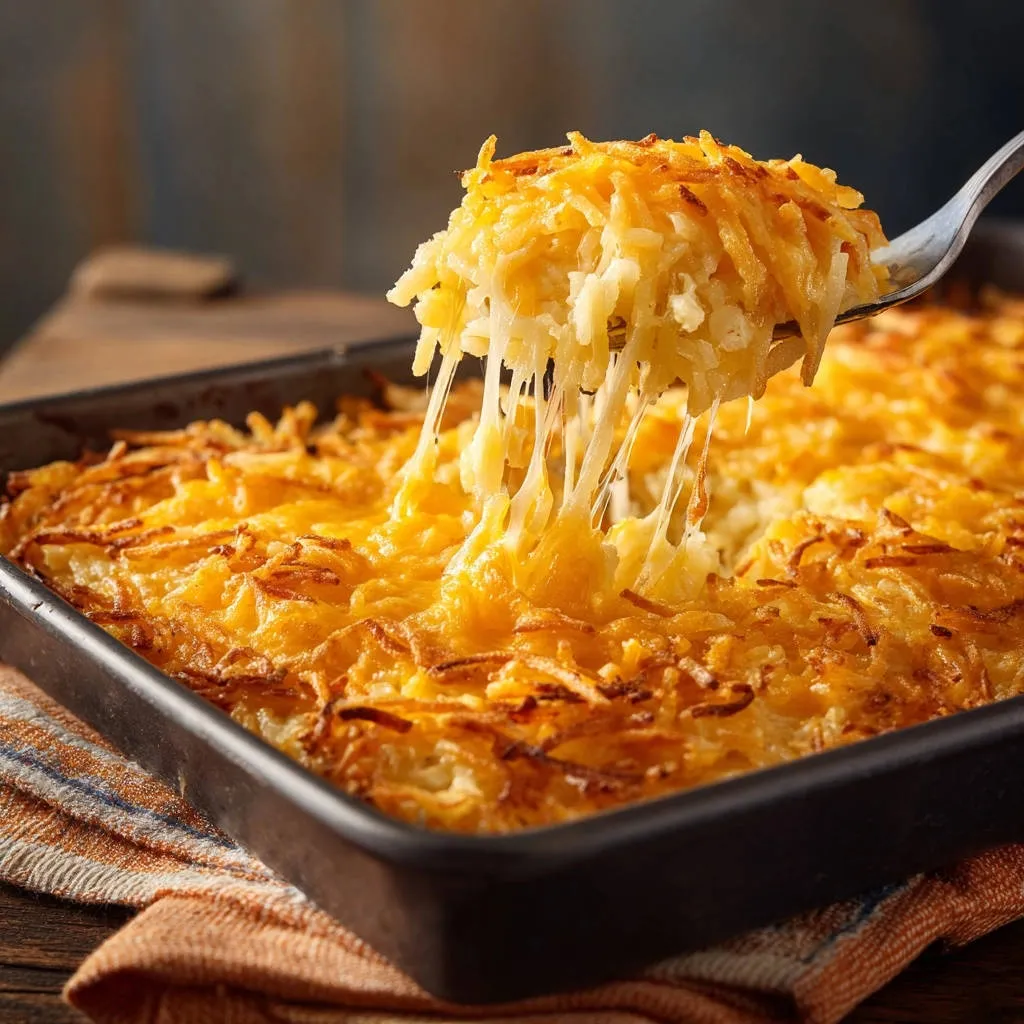 Cheesy Hash Brown Casserole: Crispy Top, Creamy Inside - recipe image