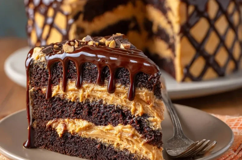 Chocolate Peanut Butter Layer Cake