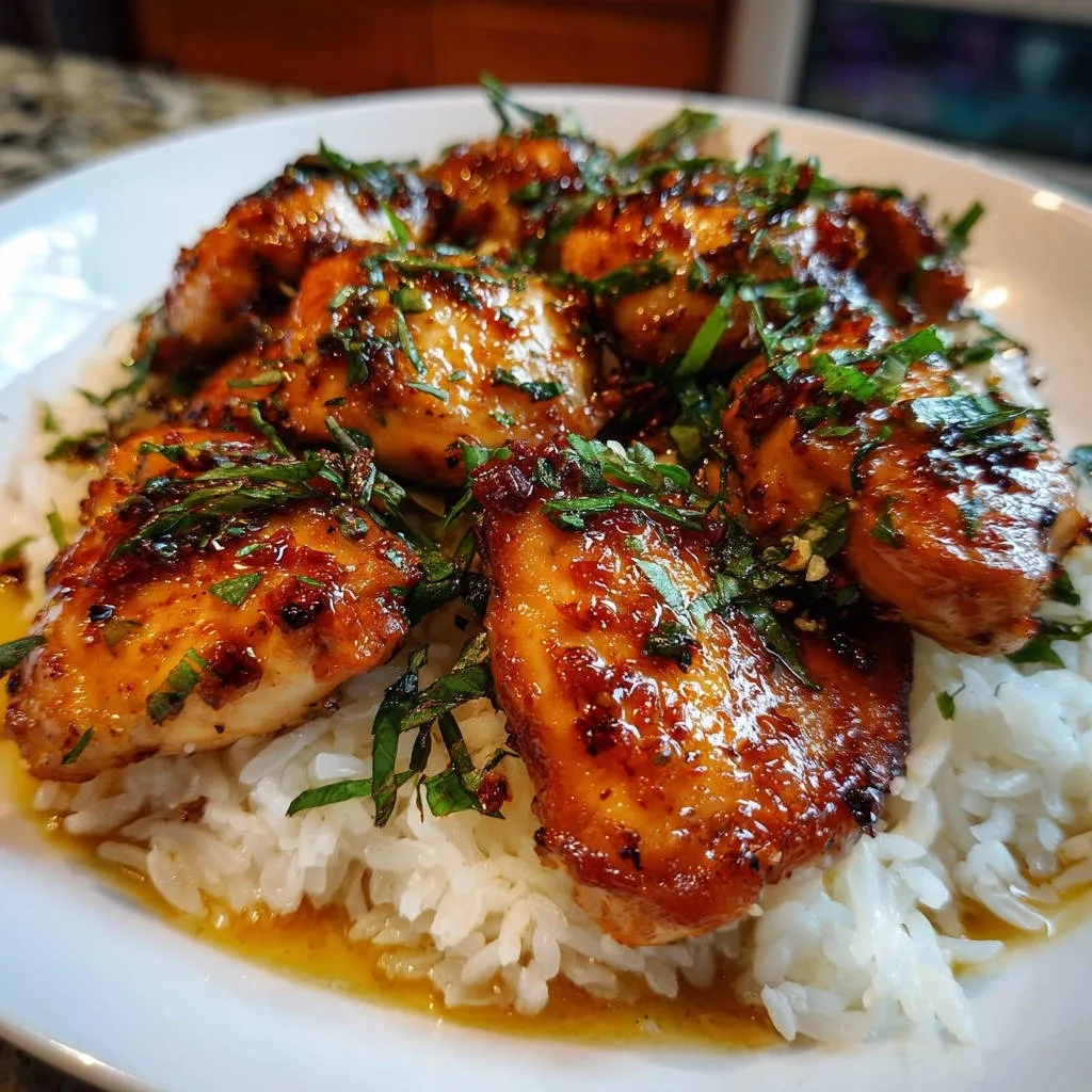 Glazed Herb Chicken & Rice: Perfectly Juicy Every Time - recipe image