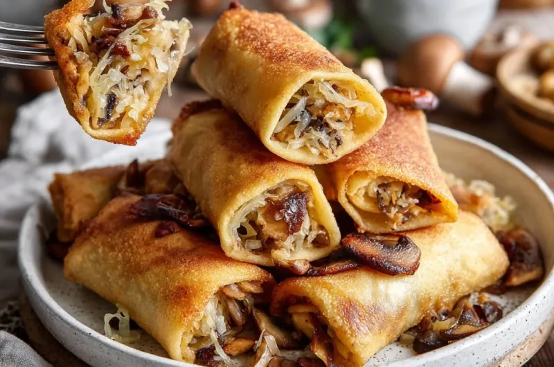 Mushroom Sauerkraut Rolls