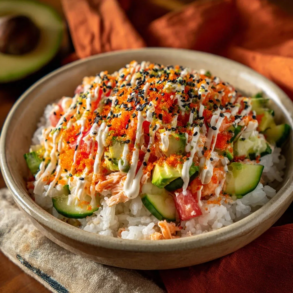 Perfect Salmon Poke Bowl: Achieve Fluffy Sushi Rice - recipe image