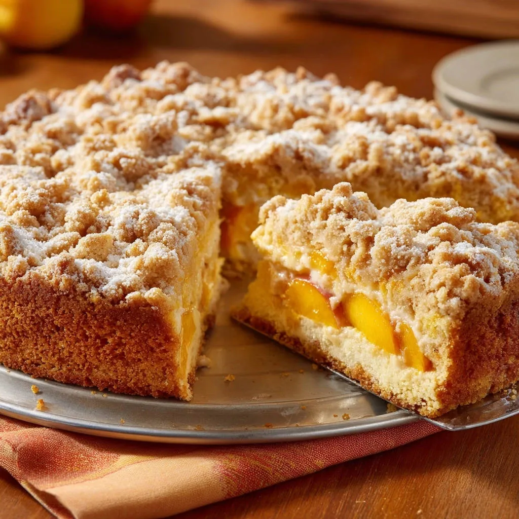 Summer Peach Crumb Cake: Never Soggy, Always Perfect - recipe image