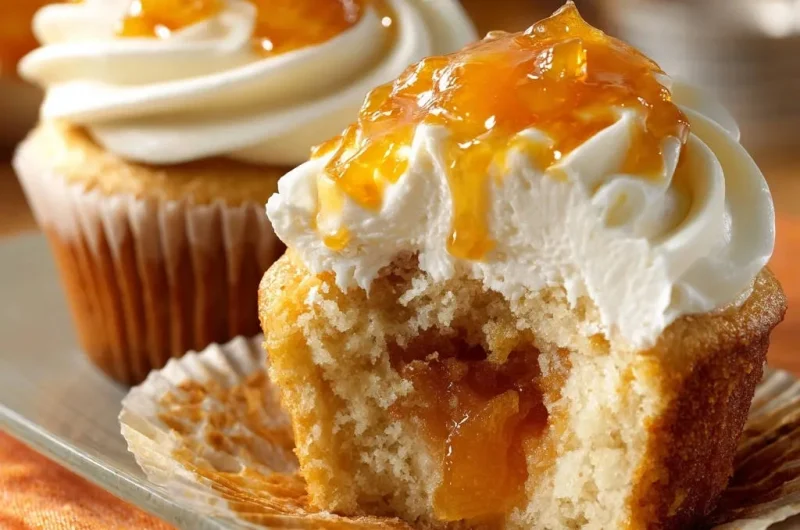 Apricot Filled Cupcakes