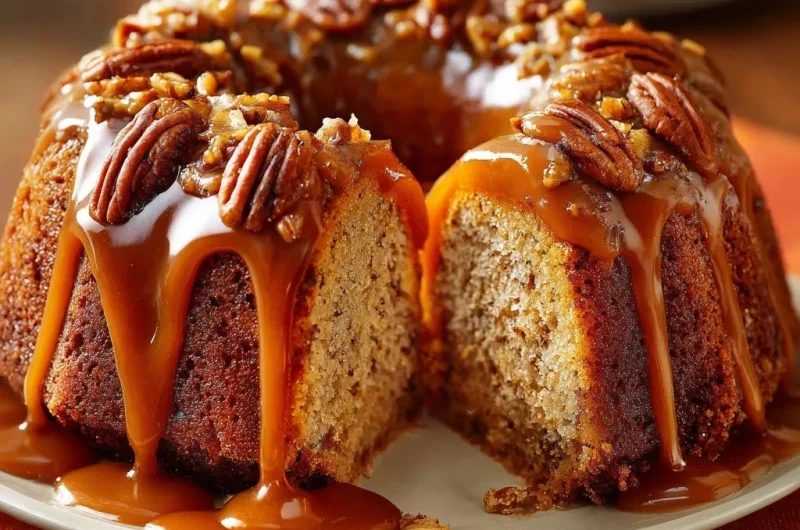 Caramel Pecan Bundt Cake