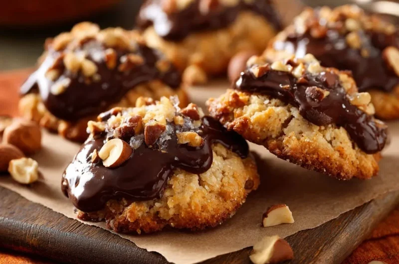 Chewy Chocolate Hazelnut Macaroons