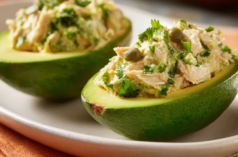 Creamy Chicken Stuffed Avocados