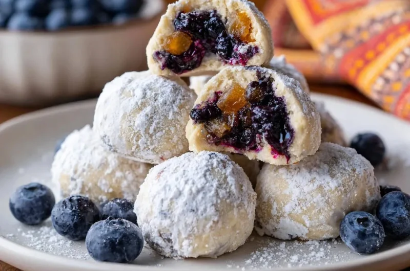 Fruit-Filled Snowball Cookies