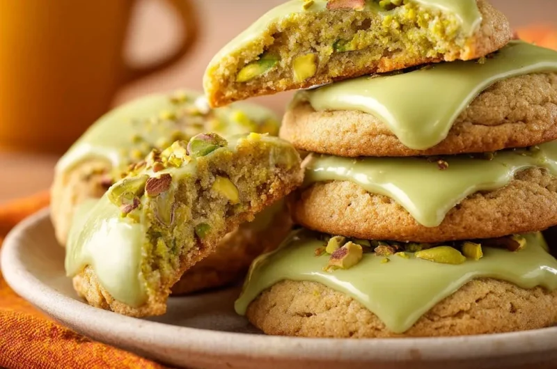 Glazed Pistachio Cookies
