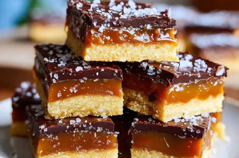 Golden Caramel Shortbread Bars