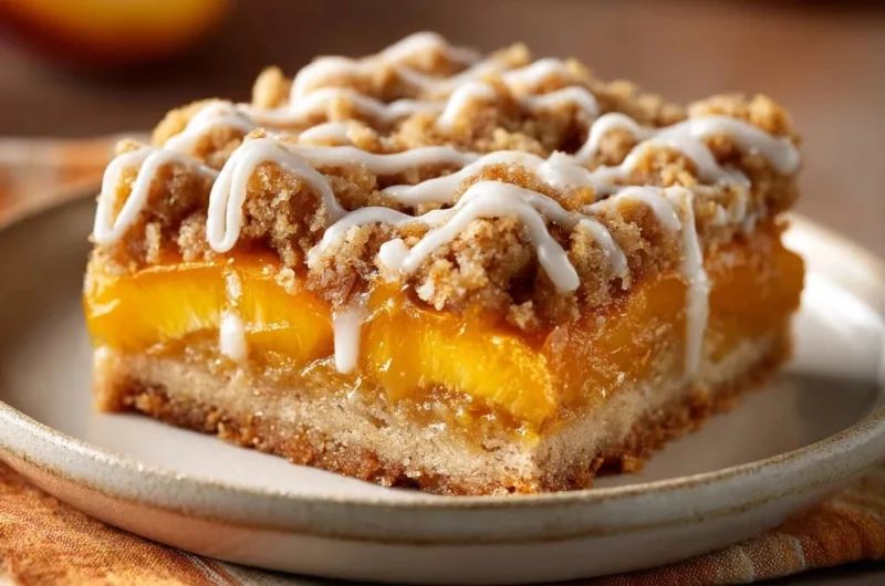 Perfect Peach Crumble Bars