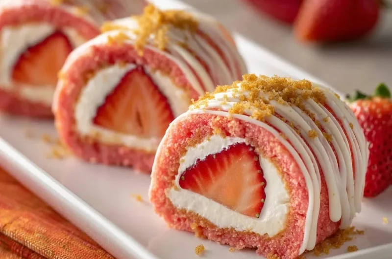 Strawberry Dream Cake Rolls