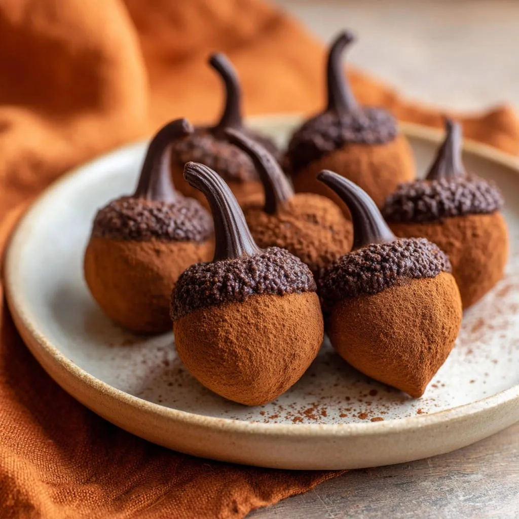 Charming Chocolate Acorn Treats: Flawless, Non-Messy Delights - recipe image