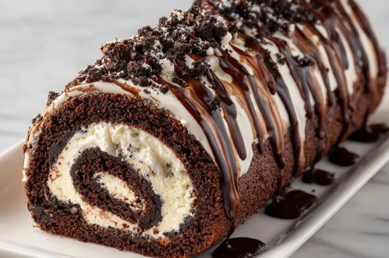 Chocolate Cream Roll Cake