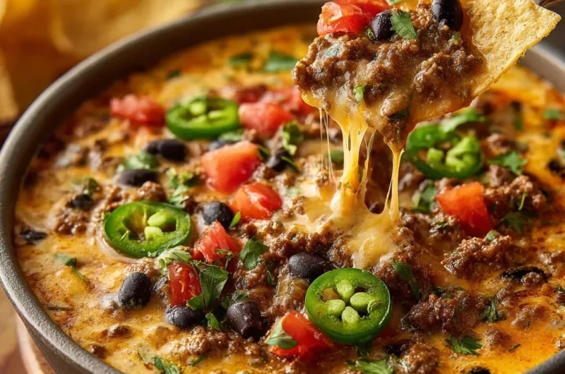 Creamy Skillet Taco Dip
