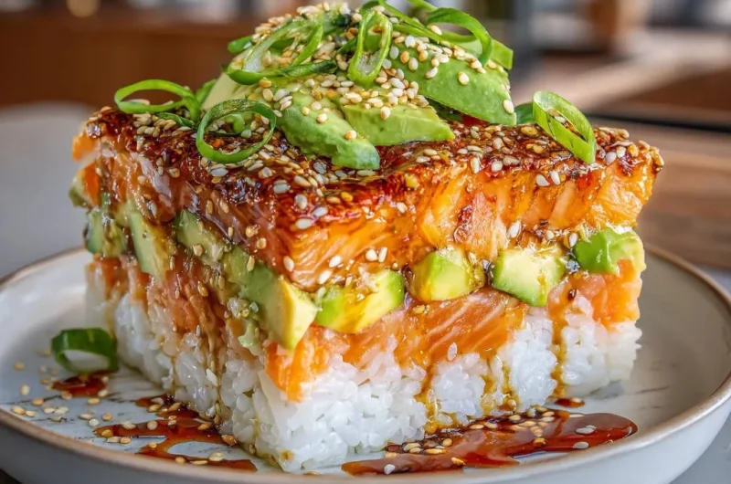 Salmon Avocado Tower