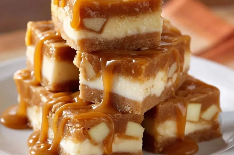 Caramel Apple Cheesecake Bars