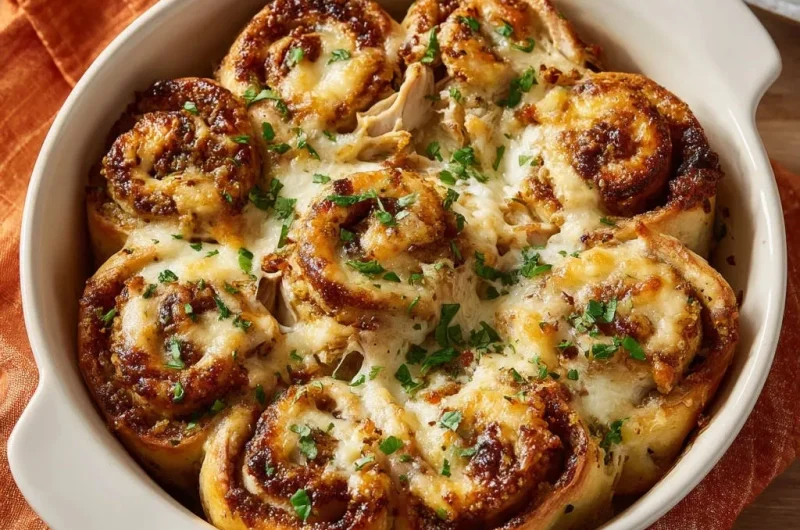 Cheesy Chicken Swirl Rolls