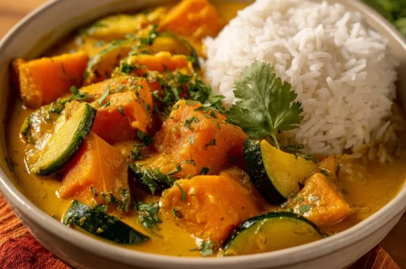 Creamy Coconut Sweet Potato & Zucchini Curry