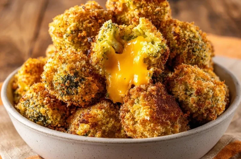 Crispy Broccoli & Cheddar Bites
