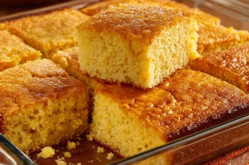 Golden Orange Glazed Cornbread