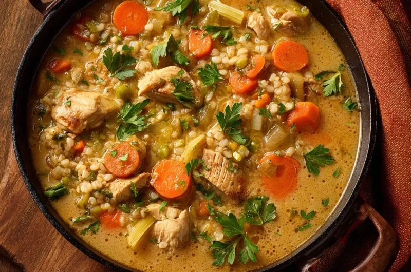 Hearty Chicken & Barley Soup