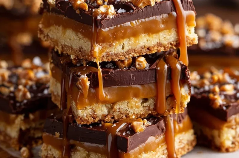 Salted Caramel Chocolate Crunch Bars