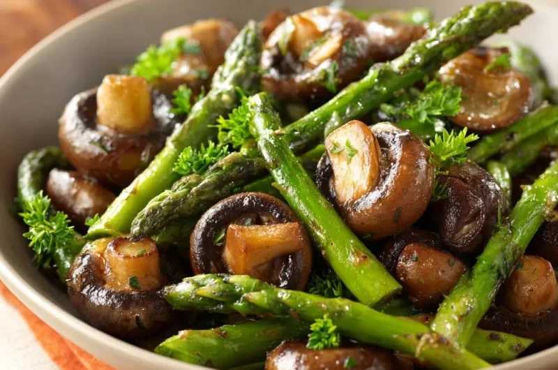 Sautéed Asparagus & Mushrooms