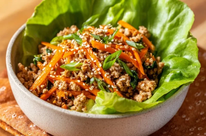 Savory Chicken Lettuce Wraps