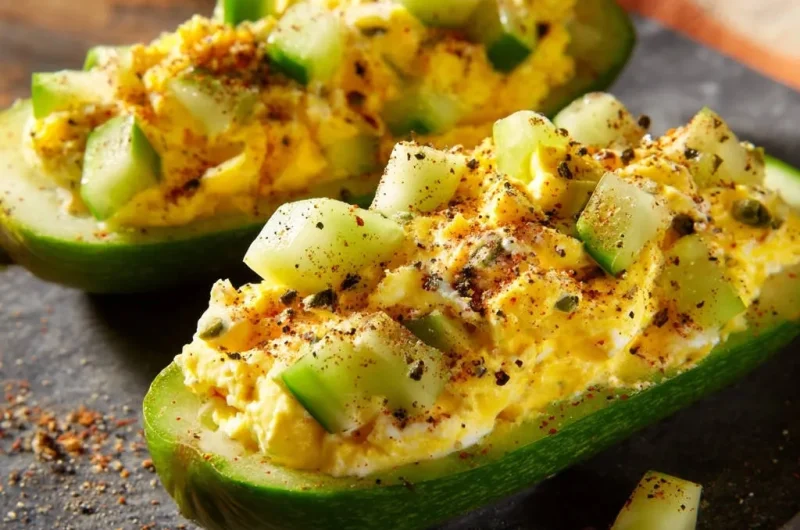 Zucchini Egg Salad Boats
