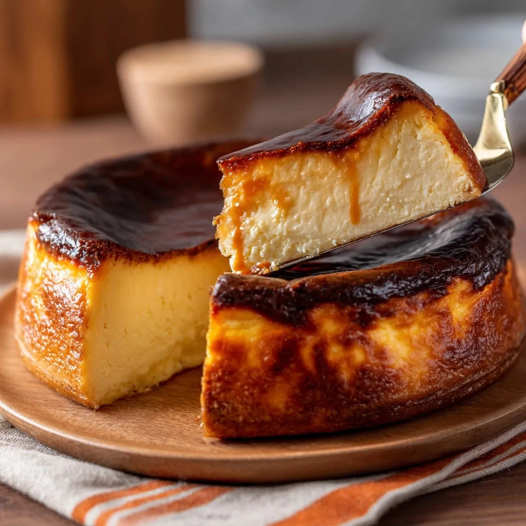 Basque Cheesecake: Easy Recipe for Melt-in-Your-Mouth Creaminess - recipe image